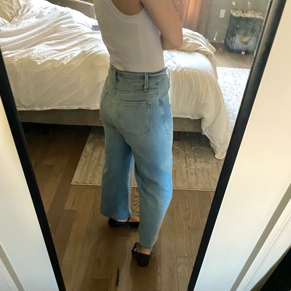 Frame Le Palazzo Flare Wide Leg Cropped Jeans - Picture 5 of 9